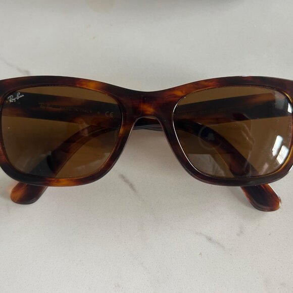 RAYBAN Mr Burbank RB2283 Sunglasses Tortoise Shell Frames Brown Lenses *NICE* - Picture 2 of 9